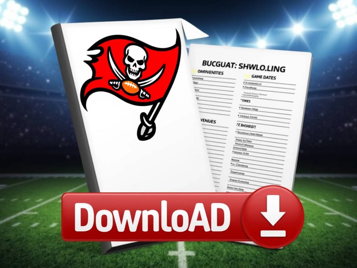 "Download Buccaneers schedule PDF with full game list, dates, and times."